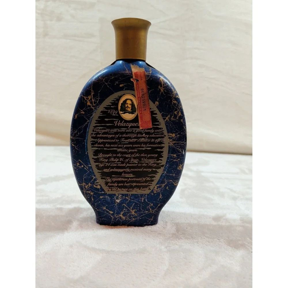 Vintage Beams Choice Bourbon Decanter Blue Gold Velazquez Prince Baltasar Carlos